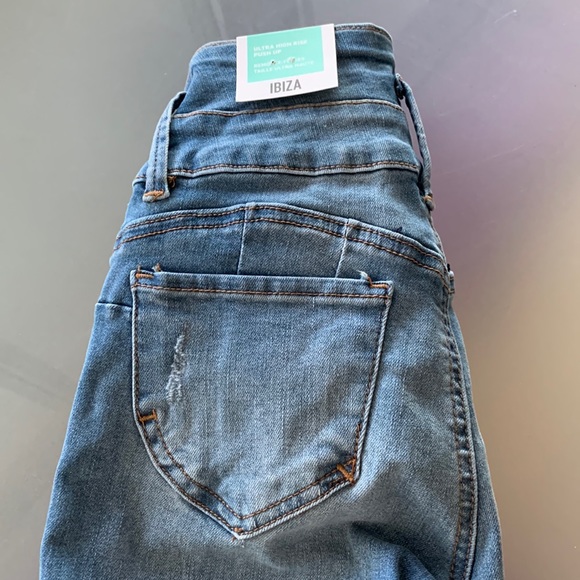 BNWT IBIZA Fit Jeans Denim Butt lifting Push Up Hi Waist Ultra Rise Skin… - Picture 5 of 12
